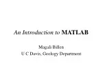 An Introduction to MATLAB - slide 1