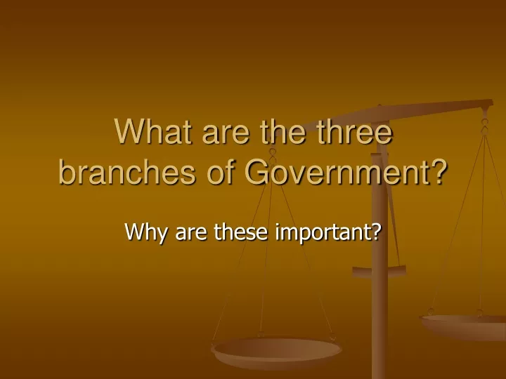 what are the three branches of government