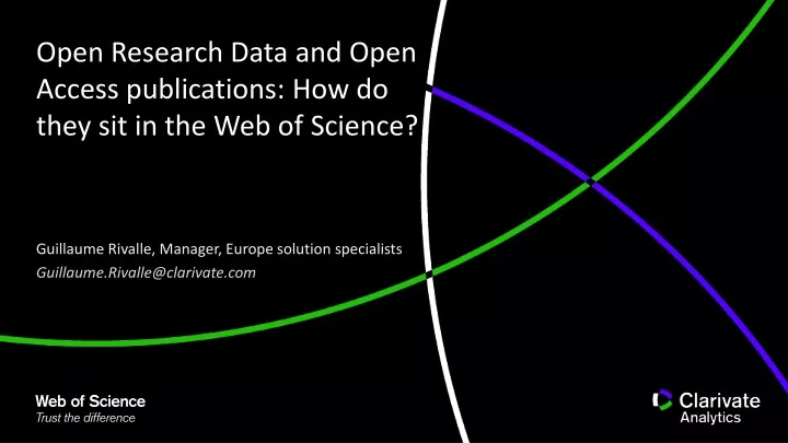 open research data and open access publications