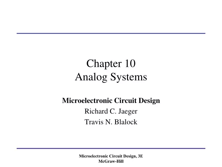 chapter 10 analog systems