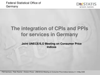 The integration of CPIs and PPIs  for services in Germany