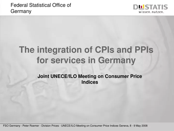 the integration of cpis and ppis for services in germany