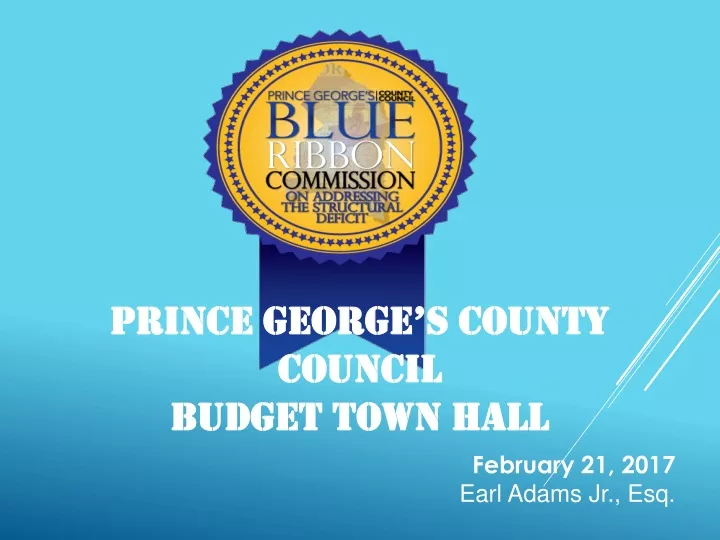 prince george s county council budget town hall