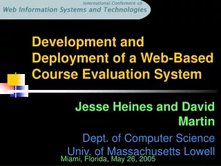 Development and Deployment of a Web-Based Course Evaluation System