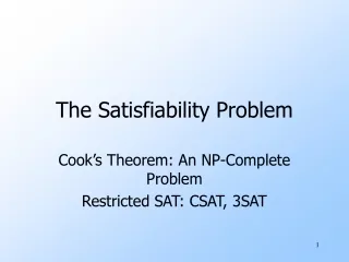The Satisfiability Problem