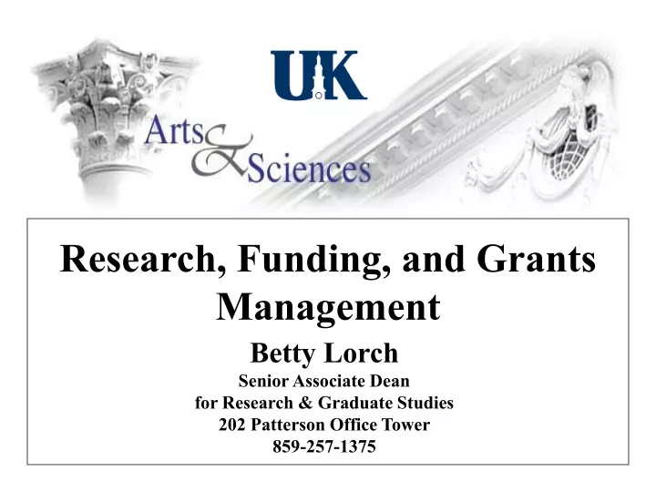 research funding and grants management