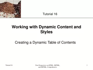 Working with Dynamic Content and Styles