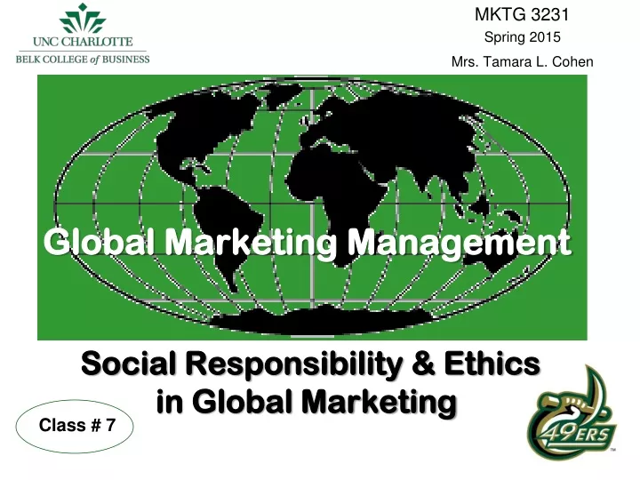 global marketing management social responsibility ethics in global marketing