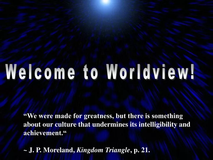 welcome to worldview