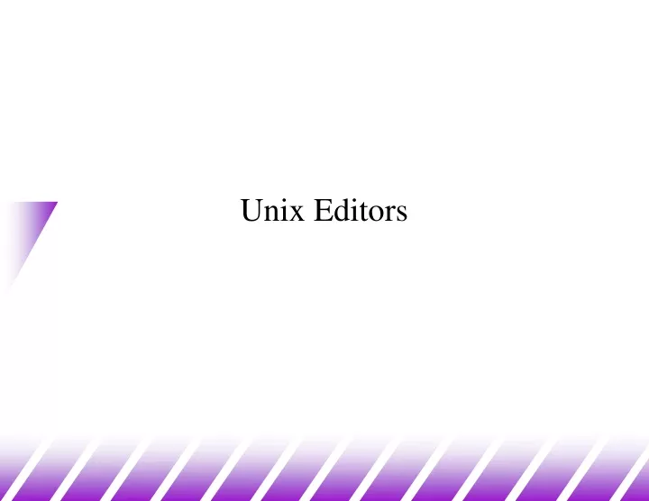 unix editors