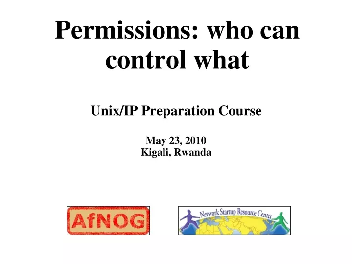 unix ip preparation course may 23 2010 kigali rwanda