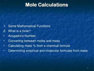 Mole Calculations