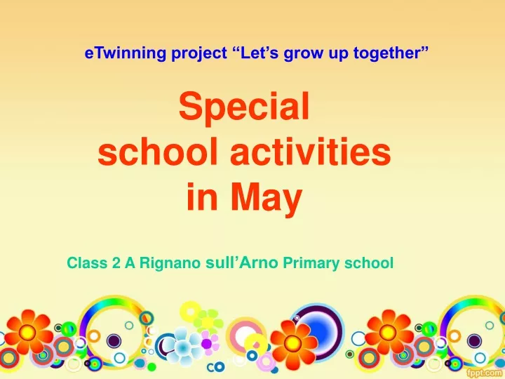 special school activities in may