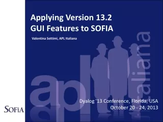 Applying Version 13.2  GUI Features to SOFIA