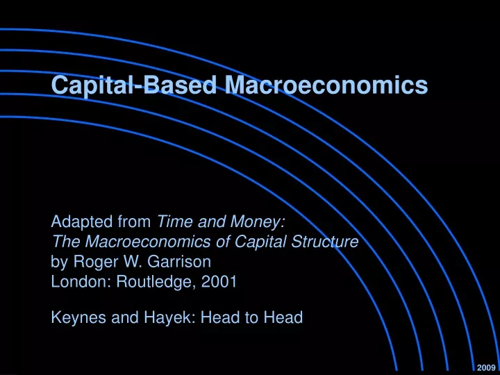 capital based macroeconomics