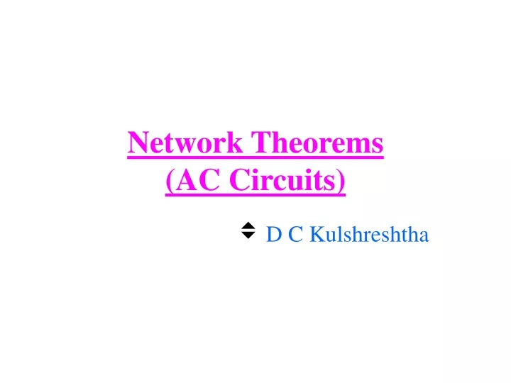 network theorems ac circuits
