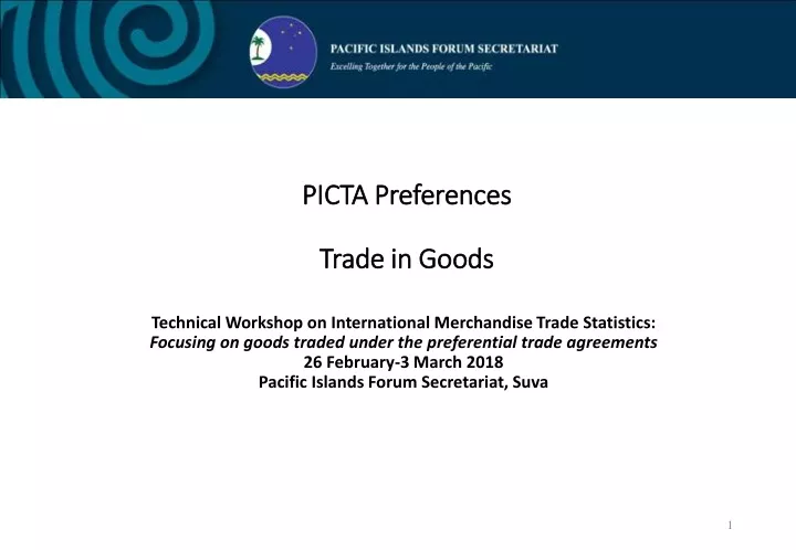 picta preferences trade in goods