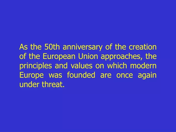 as the 50th anniversary of the creation