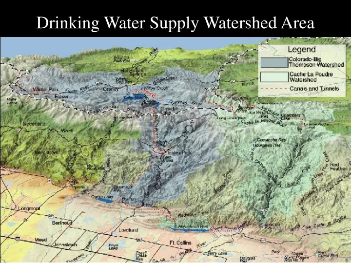 drinking water supply watershed area