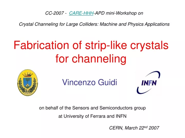 cc 2007 care hhh apd mini workshop on crystal