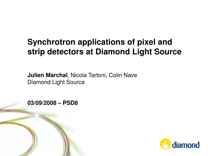 synchrotron applications of pixel and strip