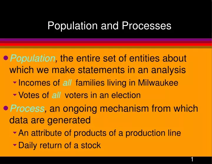 population and processes