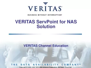 VERITAS ServPoint for NAS Solution