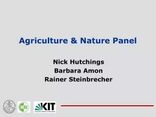Agriculture &amp; Nature Panel