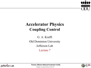 Accelerator Physics Coupling Control