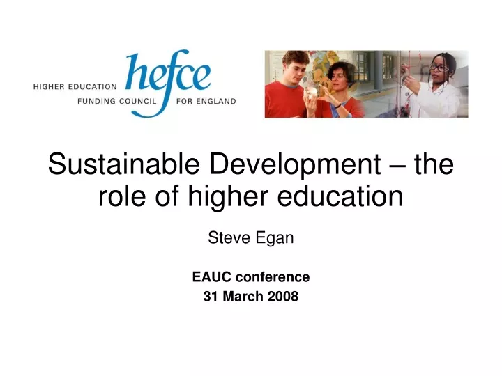 sustainable development the role of higher education