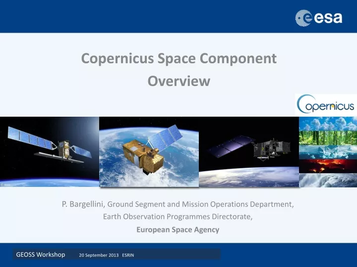 copernicus space component overview