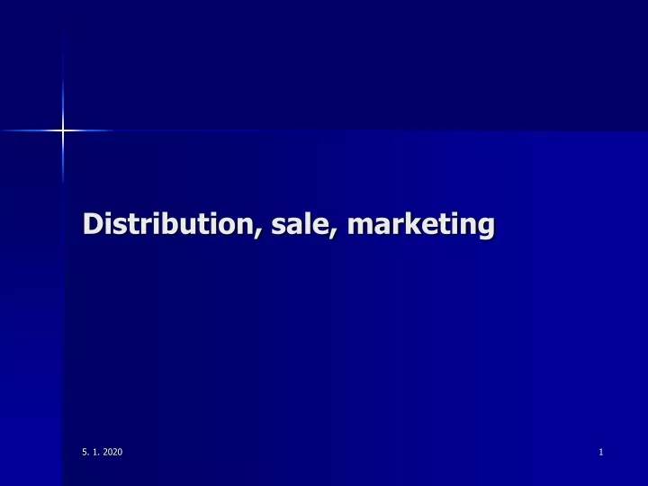 distribution sale marketing