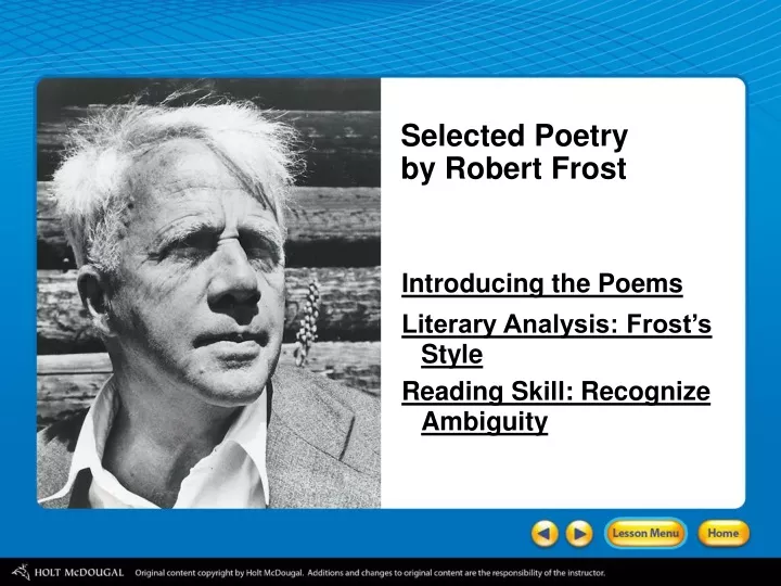 selected poetry by robert frost