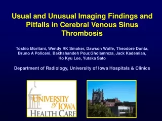 Usual and Unusual Imaging Findings and Pitfalls in Cerebral Venous Sinus Thrombosis