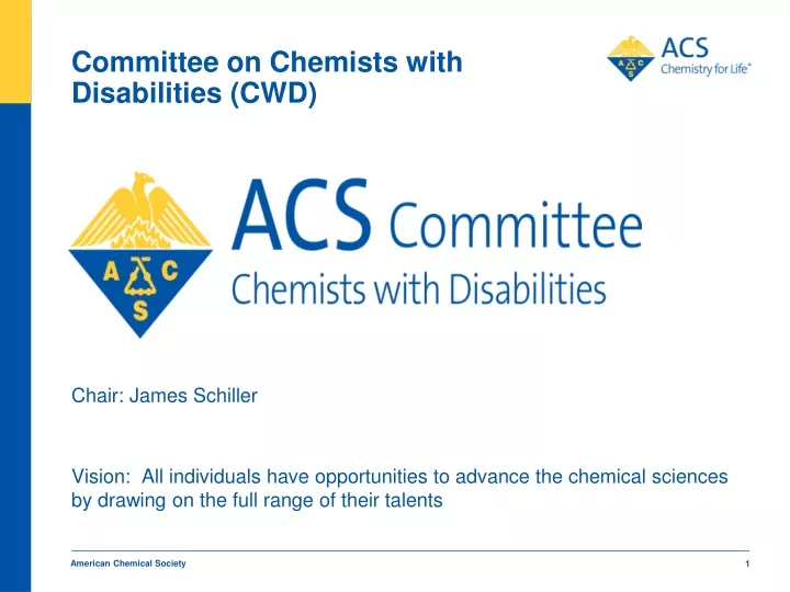committee on chemists with disabilities cwd