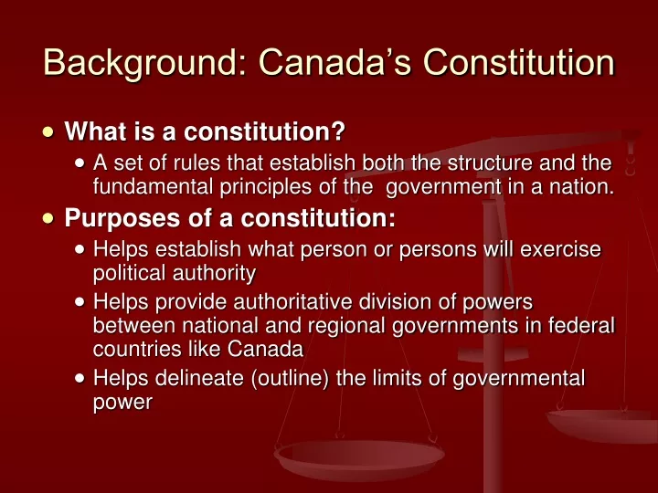 background canada s constitution
