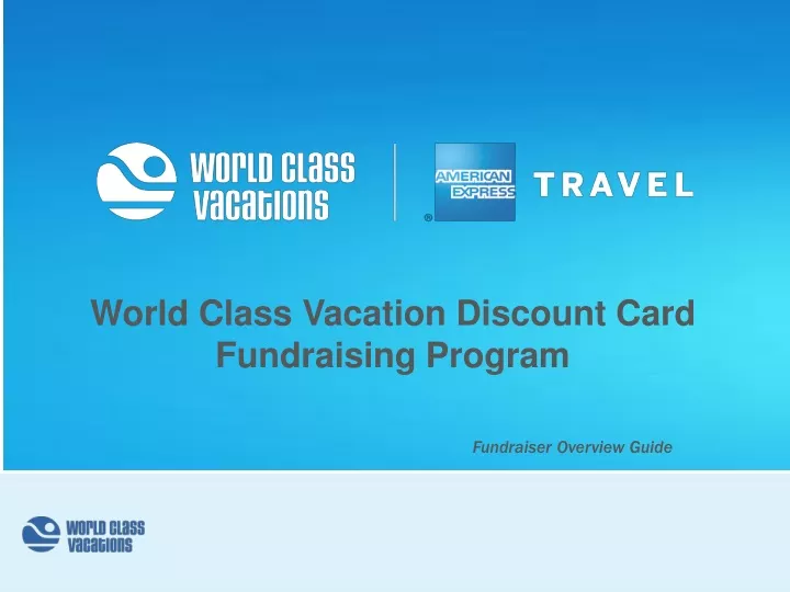 world class vacation discount card fundraising