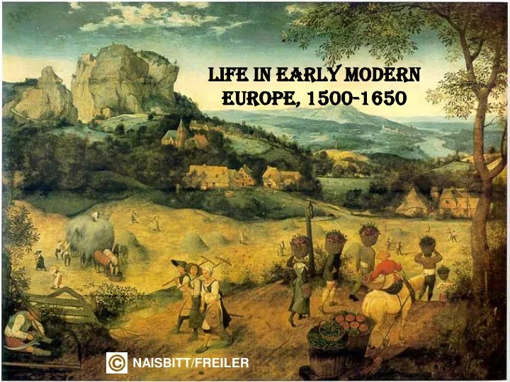 life in early modern europe 1500 1650