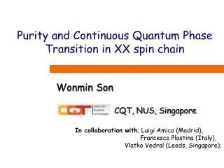 Purity and Continuous Quantum Phase Transition in XX spin chain