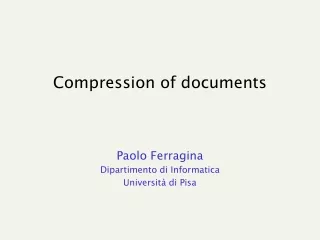 Compression of documents