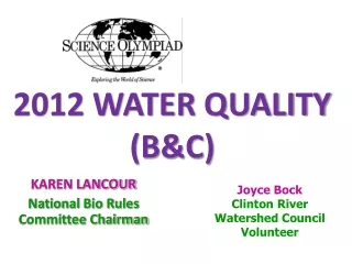 2012 WATER QUALITY  (B&amp;C)