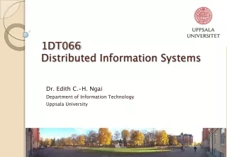 1DT066 Distributed Information Systems