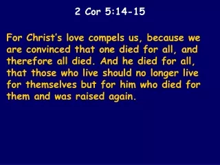 2 Cor 5:14-15