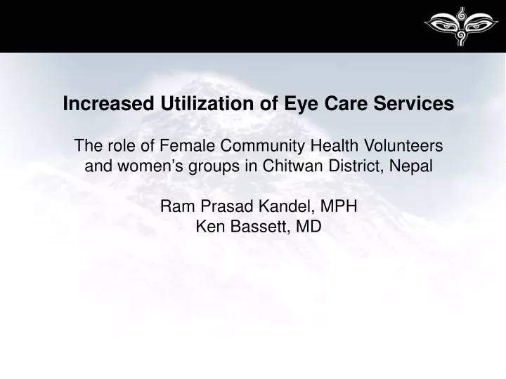increased utilization of eye care services