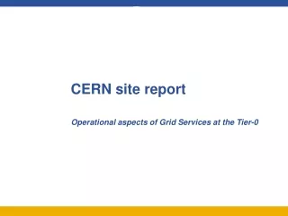 CERN site report