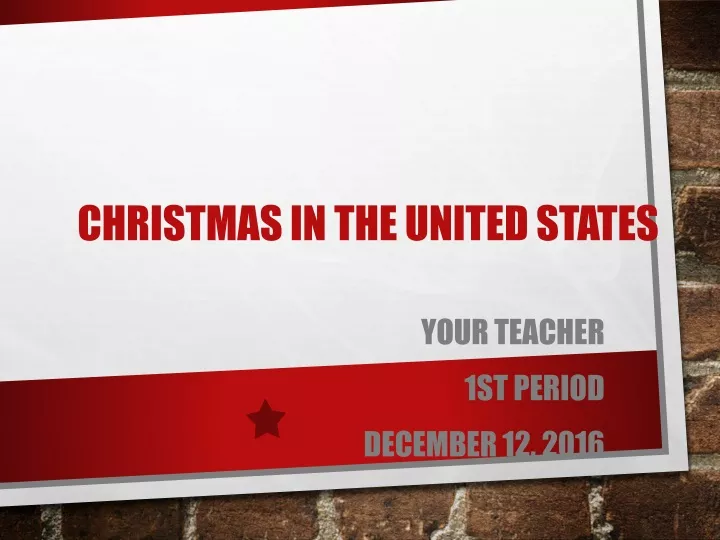 christmas in the united states