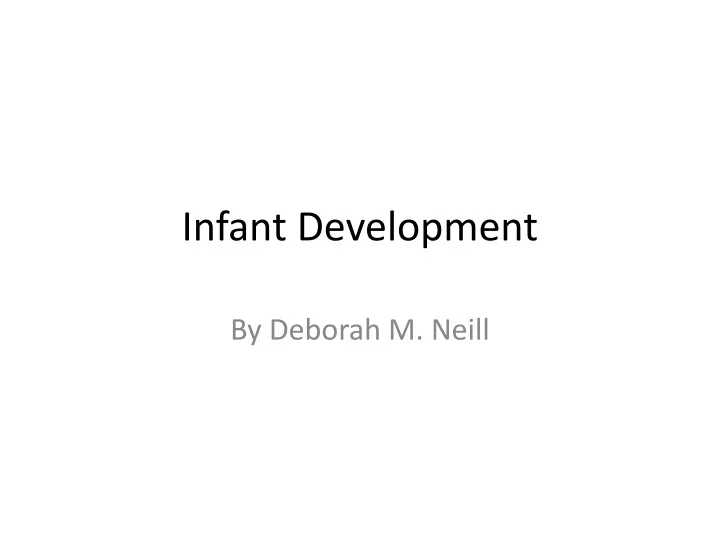 infant development