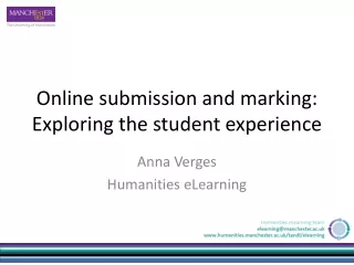 Online submission and marking: Exploring the student experience