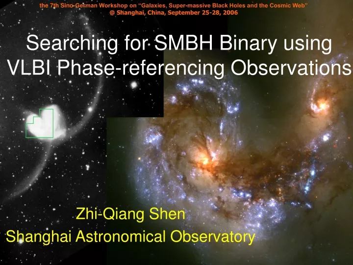 searching for smbh binary using vlbi phase referencing observations