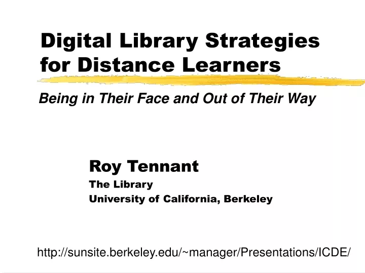 digital library strategies for distance learners